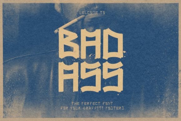 Badass Display Font for Bold Editorial Headers and Urban Branding