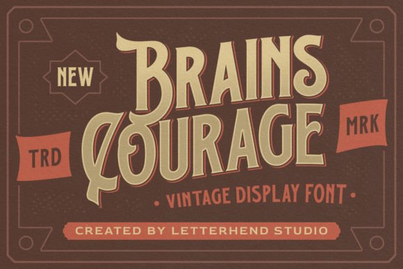 Brains Courage: A Classy Vintage Display Font