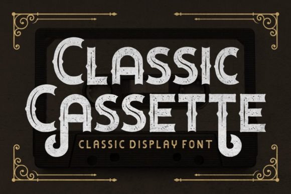 Classic Cassette Display Font for Editorial Design Projects