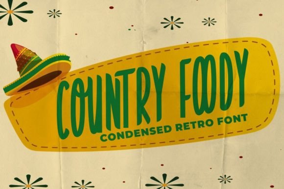 Country Foody: A Retro Display Font for Editorial Charm