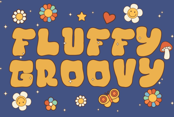 Fluffy Groovy: A Cute Retro Display Font for Playful Branding