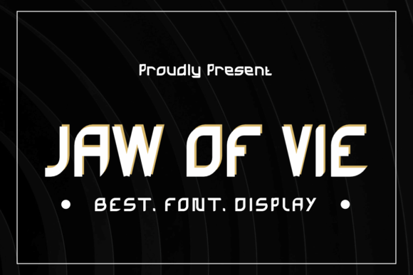 Jaw of Vie Display Font: Bold & Authentic Type for Digital Creators