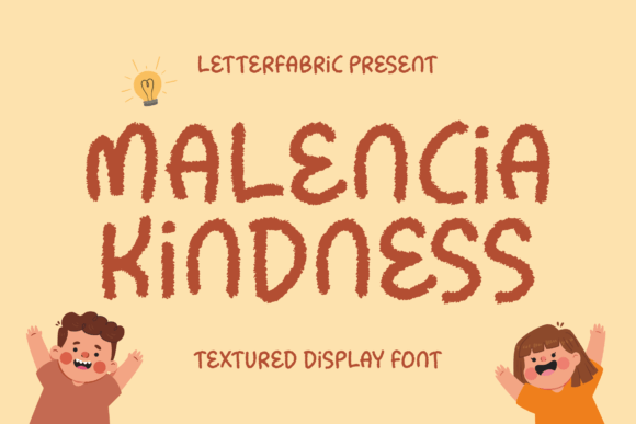 Malencia Kindness: The Textured Display Font for Branding