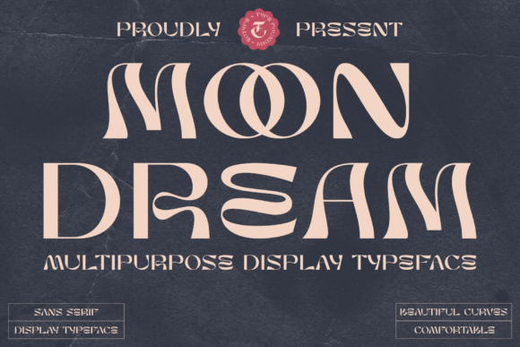 Moon Dream: A Wide Sans Serif Display Font for Crafters
