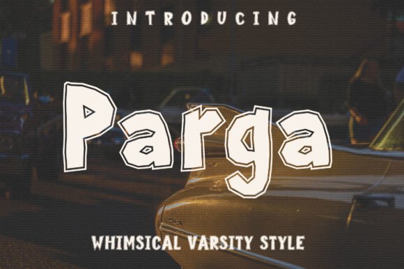 Parga: A Chunky Varsity Display Font for Lively Branding