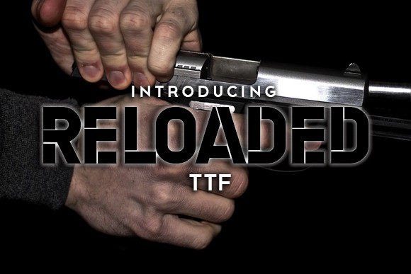 Reloaded Font: A Stencil Display Typeface for Bold Editorial Design
