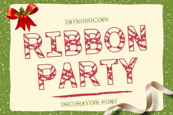 Ribbon Party: A Playful Display Font for Business Branding