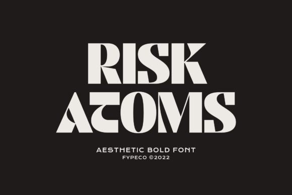 Risk Atoms: A Bold Display Font for Handmade Products
