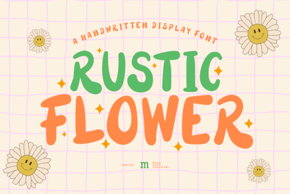 Rustic Flower: A Playful Display Font for Brand Visuals