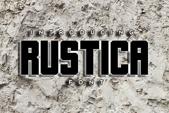 Rustica: A Blocky Display Font for Handmade Branding