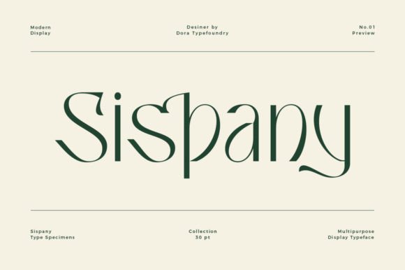 Sispany: An Elegant Display Font for Makers