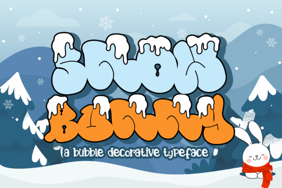 Snow Bunny Font: A Fun, Bubbly Display Typeface for Branding