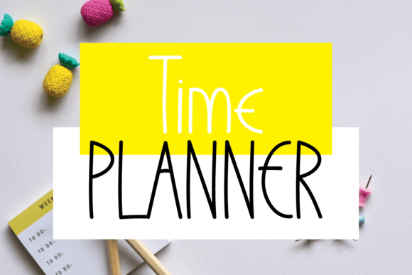 Time Planner: The Cute Thin-Lettered Display Font for Creators